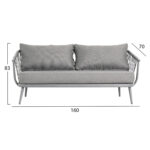 ΣΕΤ ΣΑΛΟΝΙ ΕΞ.ΧΩΡΟΥ 4 ΘΕΣΕΩΝ WILLA HM6505.01 ΑΛΟΥΜΙΝΙΟ-ΣΧΟΙΝΙ-ΜΑΞΙΛΑΡΙΑ ΣΕ ΓΚΡΙ - Image 2