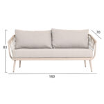 ΣΕΤ ΣΑΛΟΝΙ ΕΞ.ΧΩΡΟΥ 4 ΘΕΣΕΩΝ WILLA HM6505.02 ΑΛΟΥΜΙΝΙΟ-ΣΧΟΙΝΙ ΜΠΕΖ--ΜΑΞΙΛΑΡΙΑ ΓΚΡΙ - Image 2