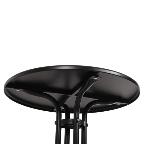 ΣΕΤ ΤΡΑΠΕΖΑΡΙΑΣ 3ΤΜΧ LINO HM10728 2 ΜΕΤΑΛ. ΚΑΡΕΚΛΕΣ--ΣΤΡΟΓΓΥΛΟ ΤΡΑΠΕΖΙ Φ60εκ ΜΑΥΡΟ - Image 5