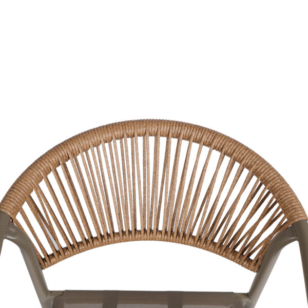 ΣΕΤ ΤΡΑΠΕΖΑΡΙΑΣ 5ΤΜΧ BRUNO HM10727.04 ΚΑΡΕΚΛΕΣ ΜΕΤΑΛΛΙΚΕΣ & ΤΡΑΠΕΖΙ 140x80εκ ΣΑΜΠΑΝΙ - Image 6