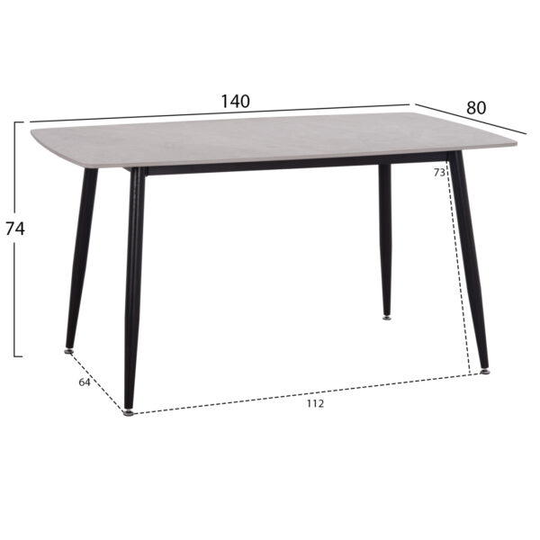 ΣΕΤ ΤΡΑΠΕΖΑΡΙΑΣ 5ΤΜΧ RAVEN HM10743 ΚΕΡΑΜΙΚΟ TOP ΓΚΡΙ ΜΑΡΜΑΡΟ--ΓΚΡΙ ΥΦΑΣΜΑ - Image 3