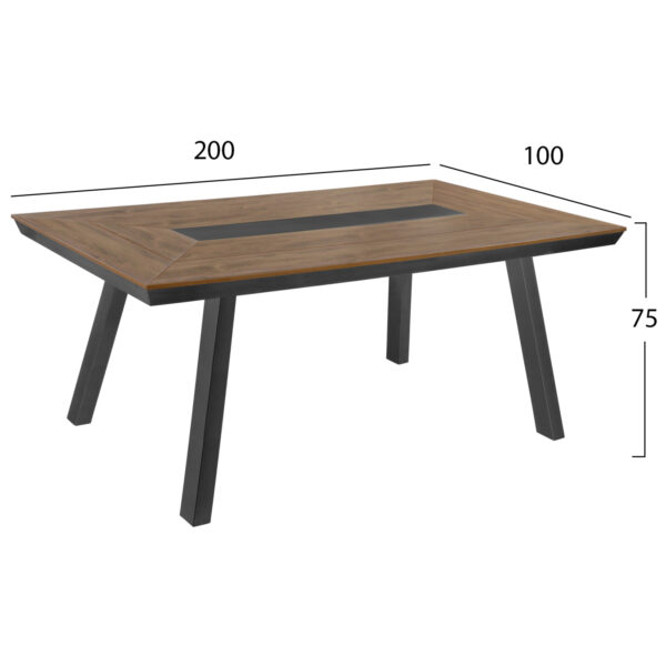 ΣΕΤ ΤΡΑΠΕΖΑΡΙΑΣ 7ΤΜΧ SAGA HM10814 ΑΛΟΥΜΙΝΙΟ ΣΕ ΓΚΡΙ--POLYWOOD - Image 2