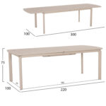 ΣΕΤ ΤΡΑΠΕΖΑΡΙΑΣ ΕΞ.ΧΩΡΟΥ 6 ΘΕΣΕΩΝ ELARA HM10726.05 ΜΠΕΖ ΑΛΟΥΜΙΝΙΟ-ΕΠΕΚΤΕΙΝΟΜΕΝΟ ΤΡΑΠΕΖΙ - Image 2