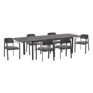 ΣΕΤ ΤΡΑΠΕΖΑΡΙΑΣ ΕΞ.ΧΩΡΟΥ 6 ΘΕΣΕΩΝ ELARA HM10726.01 ΓΚΡΙ ΑΛΟΥΜΙΝΙΟ-ΕΠΕΚΤΕΙΝΟΜΕΝΟ ΤΡΑΠΕΖΙ
