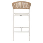 ΣΚΑΜΠΟ ΑΛΟΥΜΙΝΙΟΥ MIRI ΛΕΥΚΟ ΜΕ ΜΠΡΑΤΣΑ RATTAN & TEXTLINE 56x58x105Yεκ. HM5892.22 - Image 5