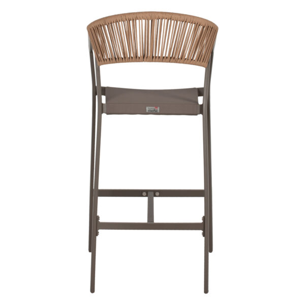 ΣΚΑΜΠΟ ΑΛΟΥΜΙΝΙΟΥ MIRI ΣΑΜΠΑΝΙ ΜΕ ΜΠΡΑΤΣΑ RATTAN & TEXTLINE 56x58x105Yεκ.HM5892.23 - Image 5