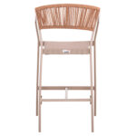 ΣΚΑΜΠΟ ΑΛΟΥΜΙΝΙΟΥ MIRI ΣΑΜΠΑΝΙΖΕ HM5892.13 ΜΕΣΑΙΟΥ ΥΨΟΥΣ ΜΕ ΜΠΡΑΤΣΑ RATTAN & TEXTLINE 55x56.5x99Yεκ. - Image 6