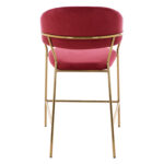 ΣΚΑΜΠΟ ΜΕΣ.ΥΨΟΥΣ THEODORE HM8734.06 ΒΕΛΟΥΔΟ ΚΟΚΚΙΝΟ--ΕΠΙΧΡΥΣΟΣ ΣΚΕΛΕΤΟΣ 60x55x100Yεκ - Image 6