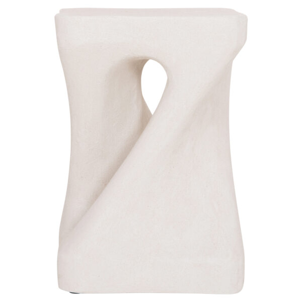 ΣΚΑΜΠΟ ΤΕΤΡΑΓΩΝΟ SANTORINI HM18337 ΠΟΛΥΡΗΤΙΝΗ--ΥΠΟΛΕΥΚΟ ΧΡΩΜΑ 30x30x45Yεκ - Image 3