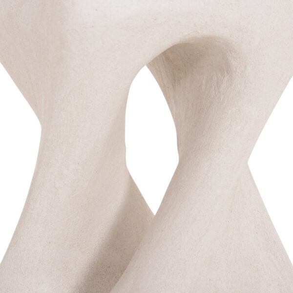 ΣΚΑΜΠΟ ΤΕΤΡΑΓΩΝΟ SANTORINI HM18337 ΠΟΛΥΡΗΤΙΝΗ--ΥΠΟΛΕΥΚΟ ΧΡΩΜΑ 30x30x45Yεκ - Image 5