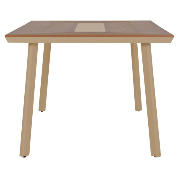 ΤΡΑΠΕΖΙ ΑΛΟΥΜΙΝΙΟΥ TABER HM5131.04 ΚΑΠΟΥΤΣΙΝΟ ΜΕ POLYWOOD TOP 200x100x75Υεκ - Image 4