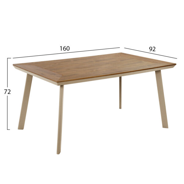 ΤΡΑΠΕΖΙ ΑΛΟΥΜΙΝΙΟΥ ΜΕ POLYWOOD TABER HM5132.04 ΚΑΠΟΥΤΣΙΝΟ 160x92x72Υεκ - Image 2