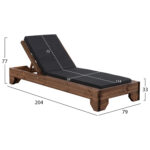 ΞΑΠΛΩΣΤΡΑ ΚΟΡΙΝΟΣ HM10771.05T ΞΥΛΟ ΠΕΥΚΟΥ ΚΑΡΥΔΙ--ΜΑΞΙΛΑΡΙ ΜΑΥΡΟ 79x204x77Υεκ - Image 2