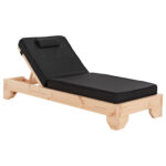 ΞΑΠΛΩΣΤΡΑ ΜΕ ΜΑΞΙΛΑΡΙ ΚΟΡΙΝΟΣ HM10794.05T ΞΥΛΟ ΠΕΥΚΟΥ--TEXTILENE ΜΑΥΡΟ 79x204x80Υεκ