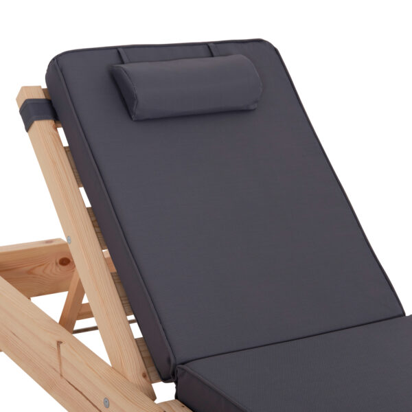 ΞΑΠΛΩΣΤΡΑ ΜΕ ΜΑΞΙΛΑΡΙ ΚΟΡΙΝΟΣ HM10776.30T ΞΥΛΟ ΠΕΥΚΟΥ--TEXTILENE ΣΕ ΓΚΡΙ 79x204x77Υεκ - Image 6