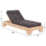 ΞΑΠΛΩΣΤΡΑ ΜΕ ΜΑΞΙΛΑΡΙ ΚΟΡΙΝΟΣ HM10778.73 ΞΥΛΟ ΠΕΥΚΟΥ--OLEFIN ΣΕ ΓΚΡΙ 79x204x77Υεκ - Image 2