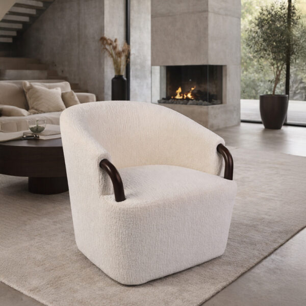 CELINE ΠΟΛΥΘΡΟΝΑ ΠΕΡΙΣΤΡΕΦΟΜΕΝΗ ΛΕΥΚΟ ΚΑΡΥΔΙ 74x73x72cm 01-3661 - Image 2