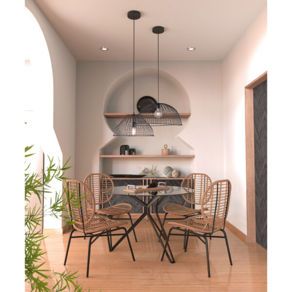 NOIR ΤΡΑΠΕΖΙ ΡΟΤΟΝΤΑ ΜΑΥΡΟ 110x110x75 02-0325 - Image 5