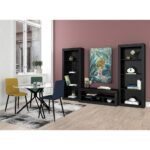 NOIR ΤΡΑΠΕΖΙ ΡΟΤΟΝΤΑ ΜΑΥΡΟ 110x110x75 02-0325 - Image 6