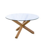 GLASS ΤΡΑΠΕΖΙ ΔΙΑΦΑΝΟ 130x130x75 02-0453 - Image 2