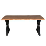 MINGLE ΤΡΑΠΕΖΙ ΚΑΡΥΔΙ ΜΑΥΡΟ 180x80x76 02-0642 - Image 8