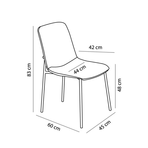 VIENNA ΚΑΡΕΚΛΑ ΜΑΥΡΟ 45x60x83 03-0864 - Image 10