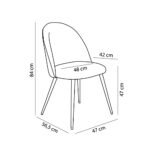 ZIZEL ΚΑΡΕΚΛΑ VIOLET ΣΚΟΥΡΟ 47x56,5xH84cm 03-0867 - Image 10