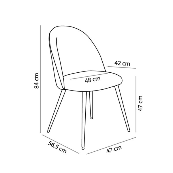 ZIZEL ΚΑΡΕΚΛΑ VIOLET ΣΚΟΥΡΟ 47x56,5xH84cm 03-0867 - Image 10