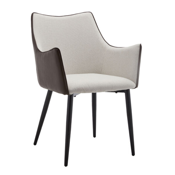 MALONE ΚΑΡΕΚΛΑ ΠΟΛΥΘΡΟΝΑ ΓΚΡΙ ΑΝΟΙΧΤΟ ΚΑΦΕ ΣΚΟΥΡΟ 46x61x86.5 03-1046 - Image 5