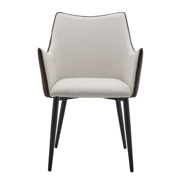 MALONE ΚΑΡΕΚΛΑ ΠΟΛΥΘΡΟΝΑ ΓΚΡΙ ΑΝΟΙΧΤΟ ΚΑΦΕ ΣΚΟΥΡΟ 46x61x86.5 03-1046 - Image 6