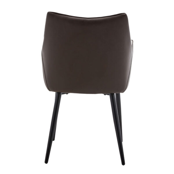 MALONE ΚΑΡΕΚΛΑ ΠΟΛΥΘΡΟΝΑ ΓΚΡΙ ΑΝΟΙΧΤΟ ΚΑΦΕ ΣΚΟΥΡΟ 46x61x86.5 03-1046 - Image 7