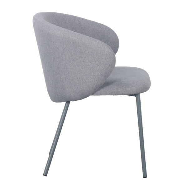 KIRA ΚΑΡΕΚΛΑ ΓΚΡΙ ΑΝΟΙΧΤΟ ΓΚΡΙ ΣΚΟΥΡΟ 56x56x74.5cm 03-1057 - Image 7