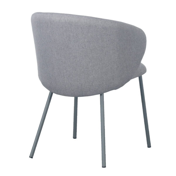 KIRA ΚΑΡΕΚΛΑ ΓΚΡΙ ΑΝΟΙΧΤΟ ΓΚΡΙ ΣΚΟΥΡΟ 56x56x74.5cm 03-1057 - Image 8