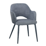 ASCOT ΚΑΡΕΚΛΑ ΓΚΡΙ ΣΚΟΥΡΟ 60x63.5x79 03-1065 - Image 6