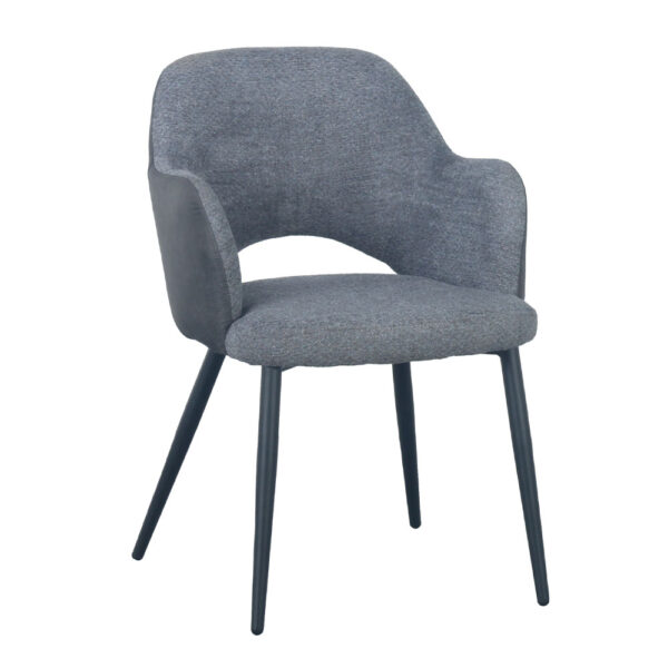 ASCOT ΚΑΡΕΚΛΑ ΓΚΡΙ ΣΚΟΥΡΟ 60x63.5x79 03-1065 - Image 6