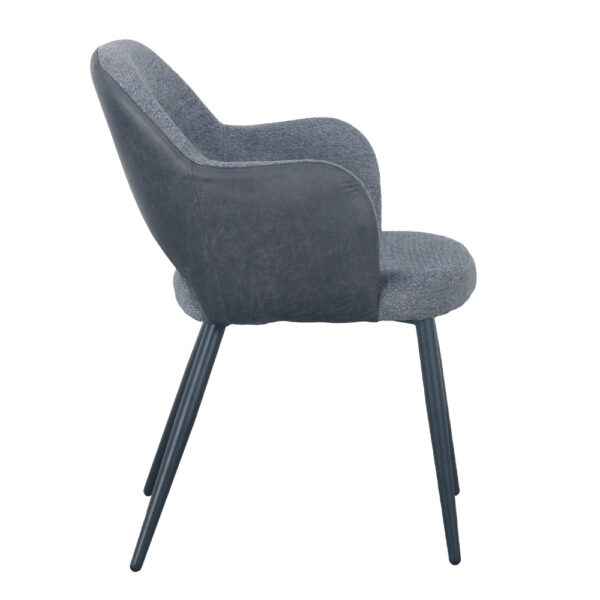 ASCOT ΚΑΡΕΚΛΑ ΓΚΡΙ ΣΚΟΥΡΟ 60x63.5x79 03-1065 - Image 7