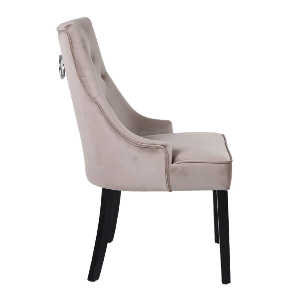 VERONA ΚΑΡΕΚΛΑ ΜΕ ΜΕΤΑΛΛΙΚΟ ΚΡΙΚΟ BEIGE ΜΑΥΡΟ 57x47x98cm 03-1140 - Image 7