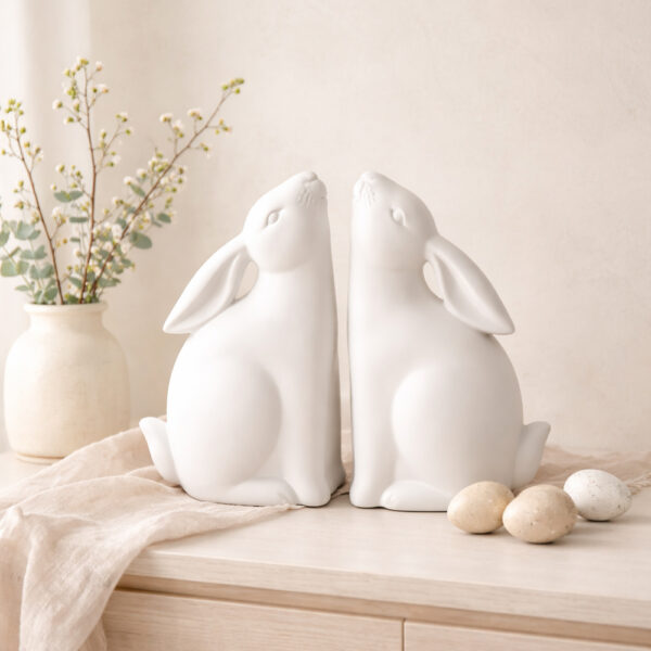 BUN BUN ΔΙΑΚΟΣΜΗΤΙΚΟ ΒΙΒΛΙΟΣΤΑΤΗΣ SET 2ΤΜΧ 22x9x18cm POLYRESIN ΛΕΥΚΟ 031118 - Image 6