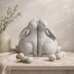 BUN BUN ΔΙΑΚΟΣΜΗΤΙΚΟ ΒΙΒΛΙΟΣΤΑΤΗΣ SET 2ΤΜΧ 22x9x18cm POLYRESIN ΜΠΕΖ 031119 - Image 3