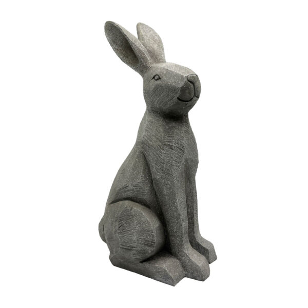 ROGER ΔΙΑΚΟΣΜΗΤΙΚΟ ΛΑΓΟΣ 21x16x40cm POLYRESIN ΓΚΡΙ 031120 - Image 4