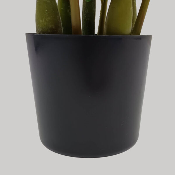 ZAMIA ΦΥΤΟ ΤΕΧΝΗΤΟ ΣΕ ΓΛΑΣΤΡΑ 85cm ΥΦΑΣΜΑ ΠΡΑΣΙΝΟ PVC 031325 - Image 4