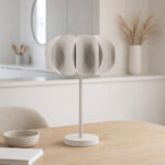 FULVIA ΦΩΤΙΣΤΙΚΟ ΕΠΙΤΡΑΠΕΖΙΟ 37x37x62cm ΜΕΤΑΛΛΟ ΛΕΥΚΟ 031505 - Image 3