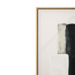 SANS FRONT ΠΙΝΑΚΑΣ ΔΙΑΚΟΣΜΗΤΙΚΟΣ ΜΕ ΚΟΡΝΙΖΑ 100x100x4cm ΚΑΜΒΑΣ ΜΠΕΖ ΛΕΥΚΟ ΜΑΥΡΟ ΞΥΛΟ ΦΥΣΙΚΟ 034235 - Image 6