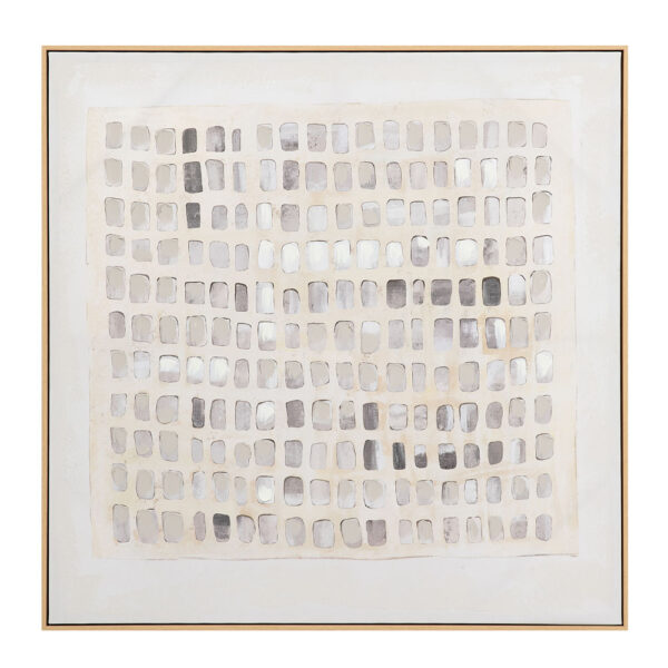 SIMPLICIT ΠΙΝΑΚΑΣ ΔΙΑΚΟΣΜΗΤΙΚΟΣ ΜΕ ΚΟΡΝΙΖΑ 100x100x4cm ΚΑΜΒΑΣ ΜΠΕΖ ΚΑΦΕ ΞΥΛΟ ΦΥΣΙΚΟ 034236 - Image 6