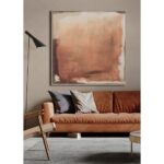 WARM ROOT ΠΙΝΑΚΑΣ ΔΙΑΚΟΣΜΗΤΙΚΟΣ ΜΕ ΚΟΡΝΙΖΑ 100x100x4cm ΚΑΜΒΑΣ TERRACOTTA ΜΠΕΖ ΚΑΦΕ ΞΥΛΟ ΦΥΣΙΚΟ 034237 - Image 4