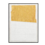 DUE MONDI ΠΙΝΑΚΑΣ ΔΙΑΚΟΣΜΗΤΙΚΟΣ ΜΕ ΚΟΡΝΙΖΑ 90x120x4cm ΚΑΜΒΑΣ ΜΠΕΖ ΜΟΥΣΤΑΡΔΙ ΞΥΛΟ ΜΑΥΡΟ 034238 - Image 6