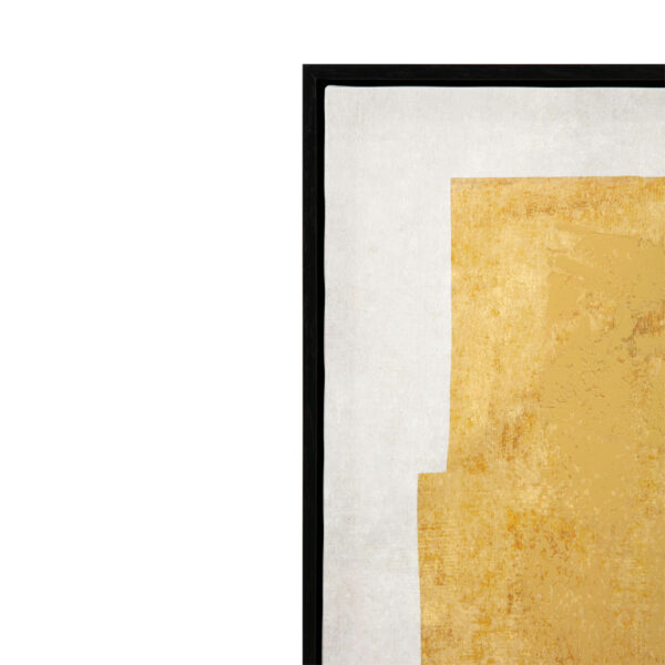 DUE MONDI ΠΙΝΑΚΑΣ ΔΙΑΚΟΣΜΗΤΙΚΟΣ ΜΕ ΚΟΡΝΙΖΑ 90x120x4cm ΚΑΜΒΑΣ ΜΠΕΖ ΜΟΥΣΤΑΡΔΙ ΞΥΛΟ ΜΑΥΡΟ 034238 - Image 9