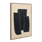 VISUELLE ΠΙΝΑΚΑΣ ΔΙΑΚΟΣΜΗΤΙΚΟΣ ΜΕ ΚΟΡΝΙΖΑ 90x120x4cm ΚΑΜΒΑΣ ΜΠΕΖ ΜΑΥΡΟ ΞΥΛΟ ΦΥΣΙΚΟ 034241 - Image 5