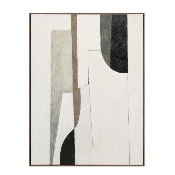 LINEAR ΠΙΝΑΚΑΣ ΔΙΑΚΟΣΜΗΤΙΚΟΣ ΜΕ ΚΟΡΝΙΖΑ 90x120x4cm ΚΑΜΒΑΣ ΜΠΕΖ ΓΚΡΙ ΜΑΥΡΟ ΞΥΛΟ ΦΥΣΙΚΟ 034245 - Image 6