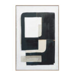 DEL SIL ΠΙΝΑΚΑΣ ΔΙΑΚΟΣΜΗΤΙΚΟΣ ΜΕ ΚΟΡΝΙΖΑ 80x120x4cm ΚΑΜΒΑΣ ΜΑΥΡΟ ΓΚΡΙ ΜΠΕΖ ΞΥΛΟ ΦΥΣΙΚΟ 034246 - Image 6